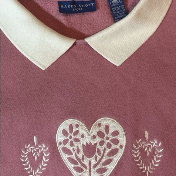 Karen Scott Rose Pink Sweatshirt, Size XL, NWOT - Picture 2 of 3